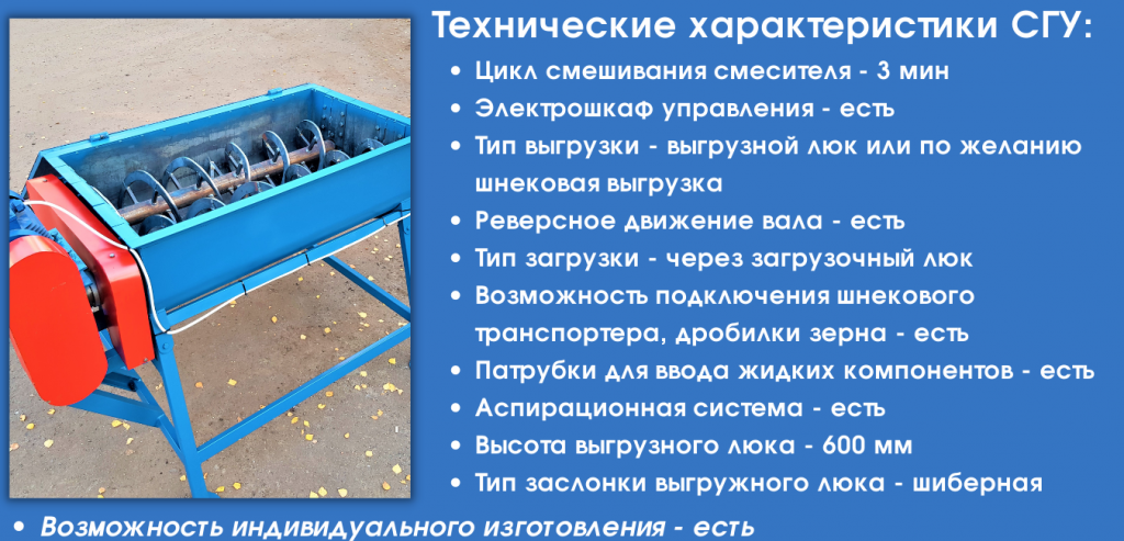 Смеситель ленточный двухвальный